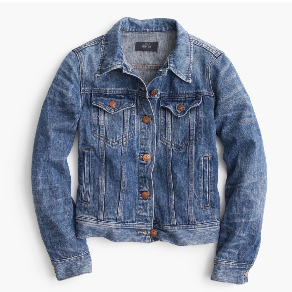 J. Crew Classic Indigo Light Blue Jean Denim Jacket Small